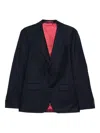 Sand Single-breasted Blazer In Blue