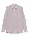 Sand Textured Linen Shirt In Neutral