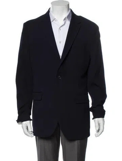 Pre-owned Sand Virgin Wool Blazer In Blue