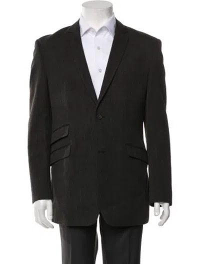 Pre-owned Sand Virgin Wool Blazer In Green