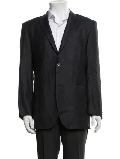 Pre-owned Sand Virgin Wool Two-piece Suit In Black