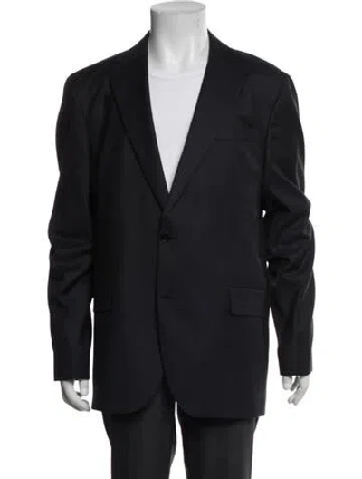 Pre-owned Sand Virgin Wool Two-piece Suit In Blue