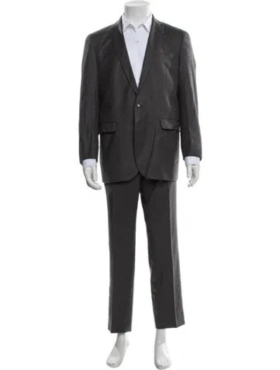 Pre-owned Sand Virgin Wool Two-piece Tuxedo In Gray