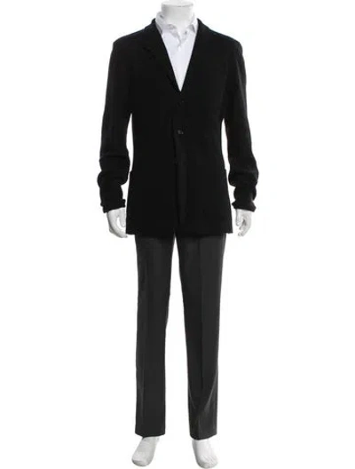 Pre-owned Sand Wool Overcoat In Black
