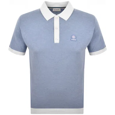 Sandbanks 3 Button Polo T Shirt Blue