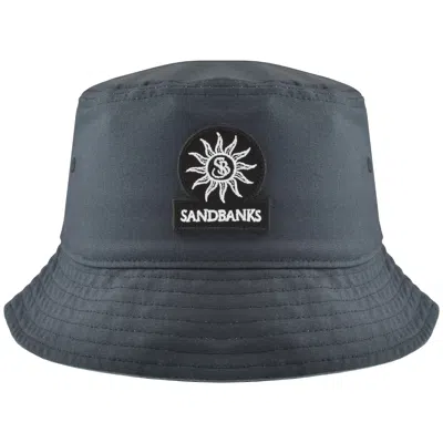 Sandbanks Badge Logo Bucket Hat Navy In Blue