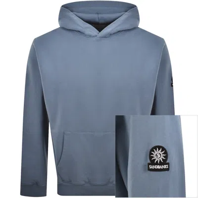 Sandbanks Badge Logo Hoodie Blue