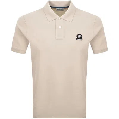 Sandbanks Badge Logo Polo T Shirt Beige