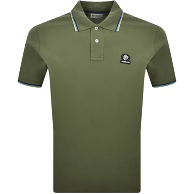 Sandbanks Badge Logo Polo T Shirt Green