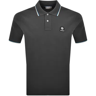 Sandbanks Badge Logo Polo T Shirt Grey In Multi