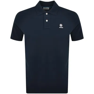 Sandbanks Badge Logo Polo T Shirt Navy