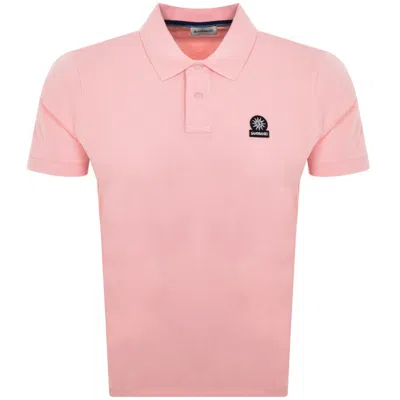 Sandbanks Badge Logo Polo T Shirt Pink