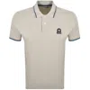 Sandbanks Badge Logo Polo T Shirt Stone In Gold