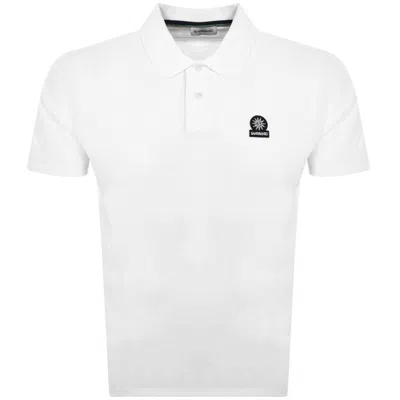 Sandbanks Badge Logo Polo T Shirt White
