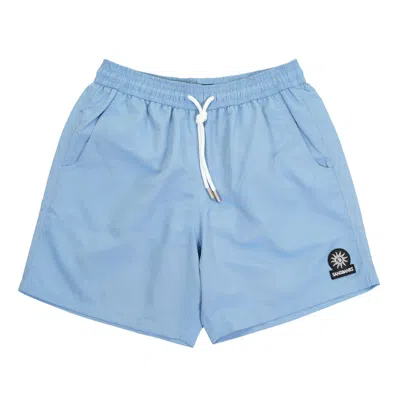 Sandbanks Badge Logo Recycled Swim Shorts Dusty Blue