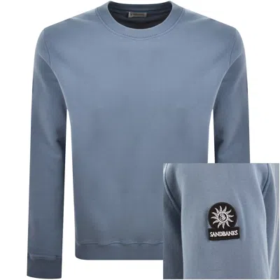 Sandbanks Badge Logo Sweatshirt Blue
