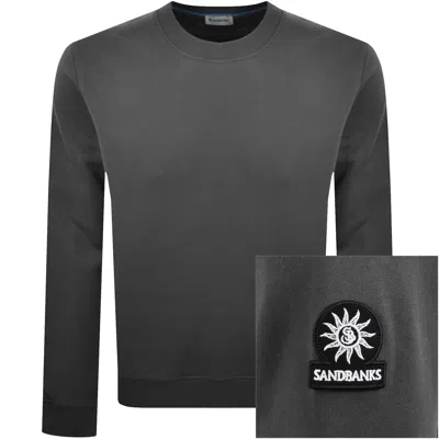 Sandbanks Badge Logo Sweatshirt Grey In Gray
