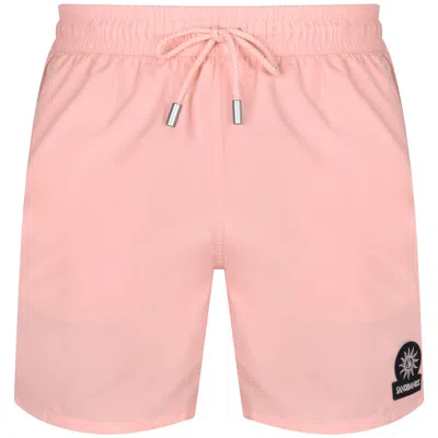 Sandbanks Badge Logo Swim Shorts Pink