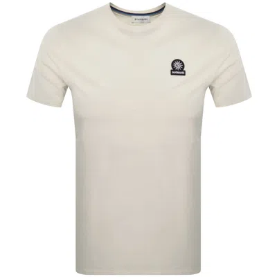 Sandbanks Badge Logo T Shirt Beige In Multi