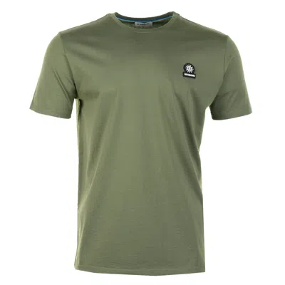 Sandbanks Badge Logo T Shirt Olive In Green