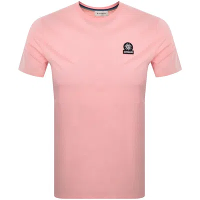 Sandbanks Badge Logo T Shirt Pink