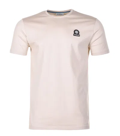 Sandbanks Badge Logo T Shirt Stone