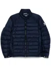 Sandbanks Biker Micro Padded Jacket In Blue