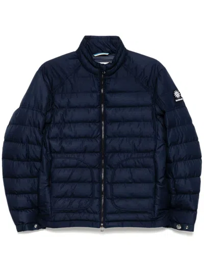 Sandbanks Biker Micro Padded Jacket In Blue