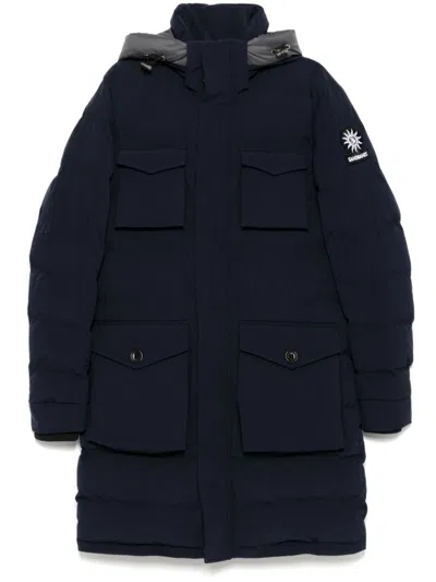 Sandbanks Branksome Long Padded Jacket In Blue