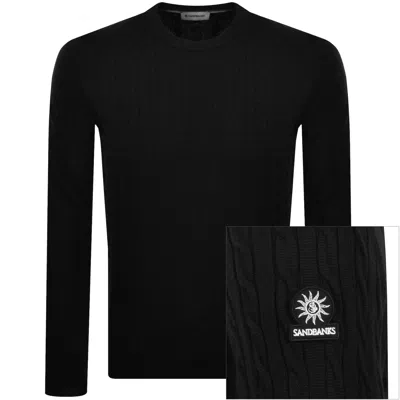Sandbanks Cable Knit Jumper Black