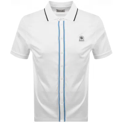 Sandbanks Contrast Tipped Placket Shirt White