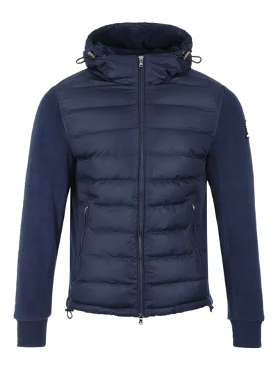 Sandbanks Fleece-paneled Quilted Padded Jacket In Blue