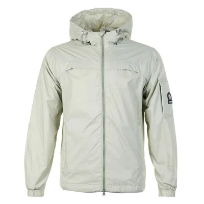 Sandbanks Hooded Nylon Windcheater Jacket Sage In Pattern