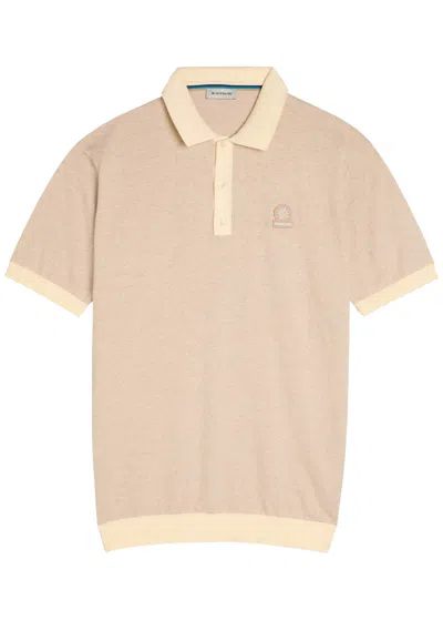 Sandbanks Logo-appliquéd Cotton Polo Shirt In Pink