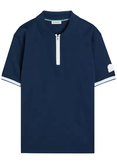 Sandbanks Logo Cotton Polo Shirt In Blue