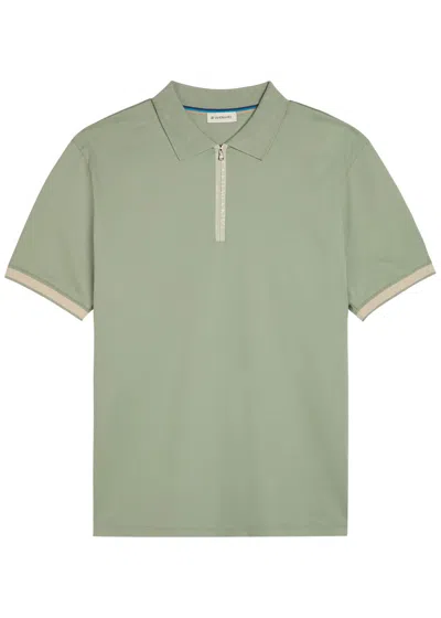Sandbanks Logo Cotton Polo Shirt In Green