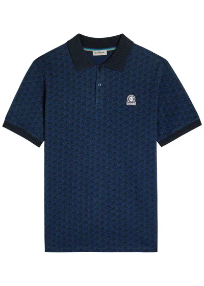 Sandbanks Logo-monogrammed Cotton Polo Shirt In Blue
