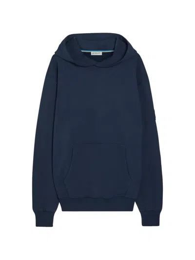 Sandbanks Logo-patch Jersey Hoodie In Blue