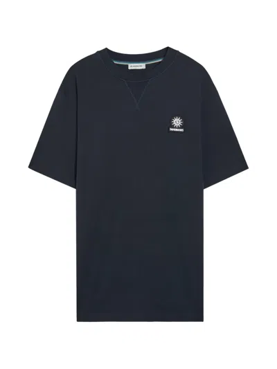 Sandbanks Logo-patch V-stitch T-shirt In Blue