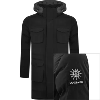 Sandbanks Long Puffer Jacket Black