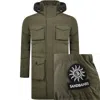 Sandbanks Long Puffer Jacket Khaki In Khaki