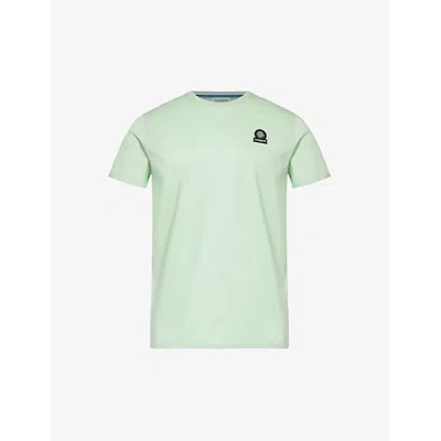 Sandbanks Mens Mint Brand-badge Organic-cotton Jersey T-shirt