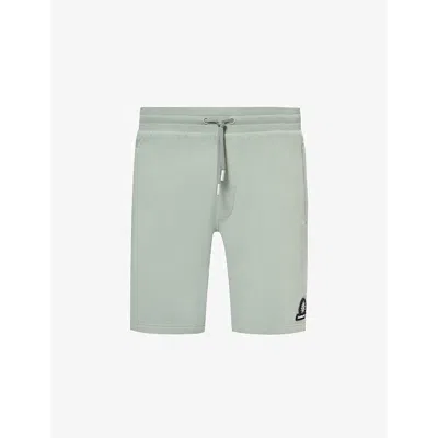 Sandbanks Mens Stone Brand-patch Elasticated-waistband Organic Cotton-blend Jersey Shorts