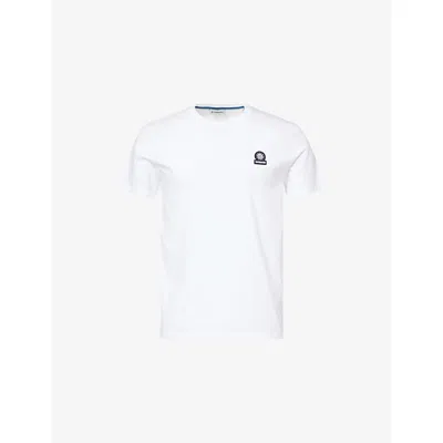 Sandbanks Mens  Sb Mercerised Badge Tshirt In White