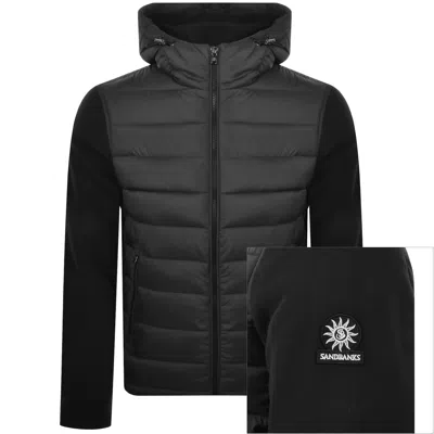 Sandbanks Outlander Hybrid Puffer Jacket Black