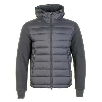 Sandbanks Outlander Polar Fleece Hooded Hybrid Jacket Anthracite In Grey