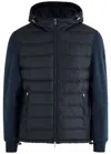 Sandbanks Polartec Hybrid Quilted Shell Jacket In Navy