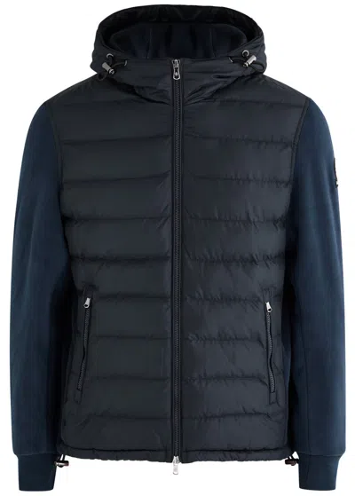 Sandbanks Polartec Hybrid Quilted Shell Jacket In Navy