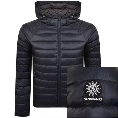 Sandbanks Puffer Jacket Navy In Blue