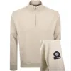 Sandbanks Quarter Zip Sweatshirt Beige In Neutral